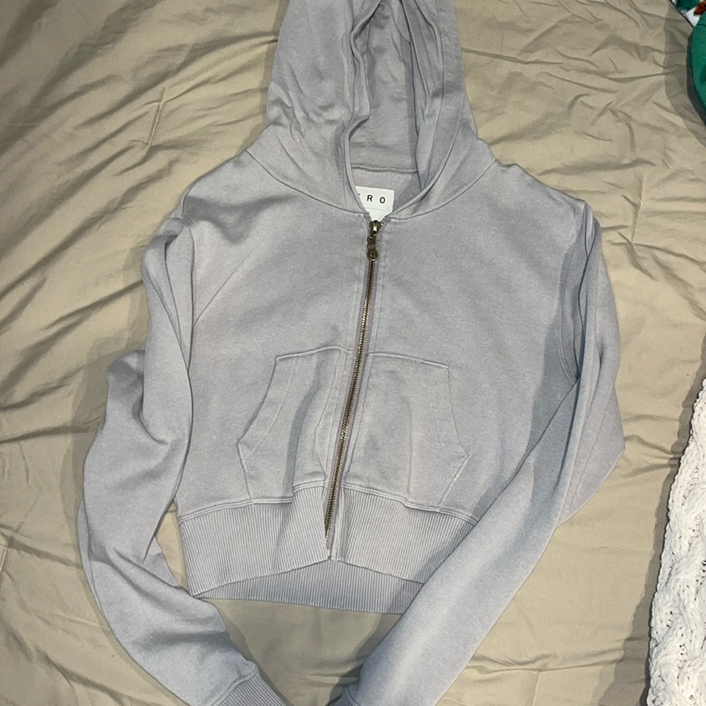 Cropped Zip Up Sweater